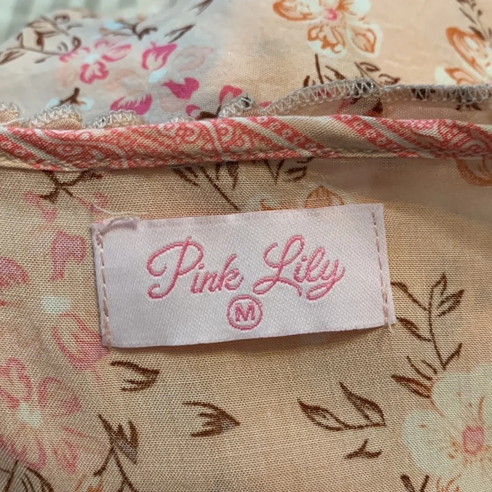 PINK LILY | Wildflower Meadows Pink Floral Blouse - Picture 4 of 5